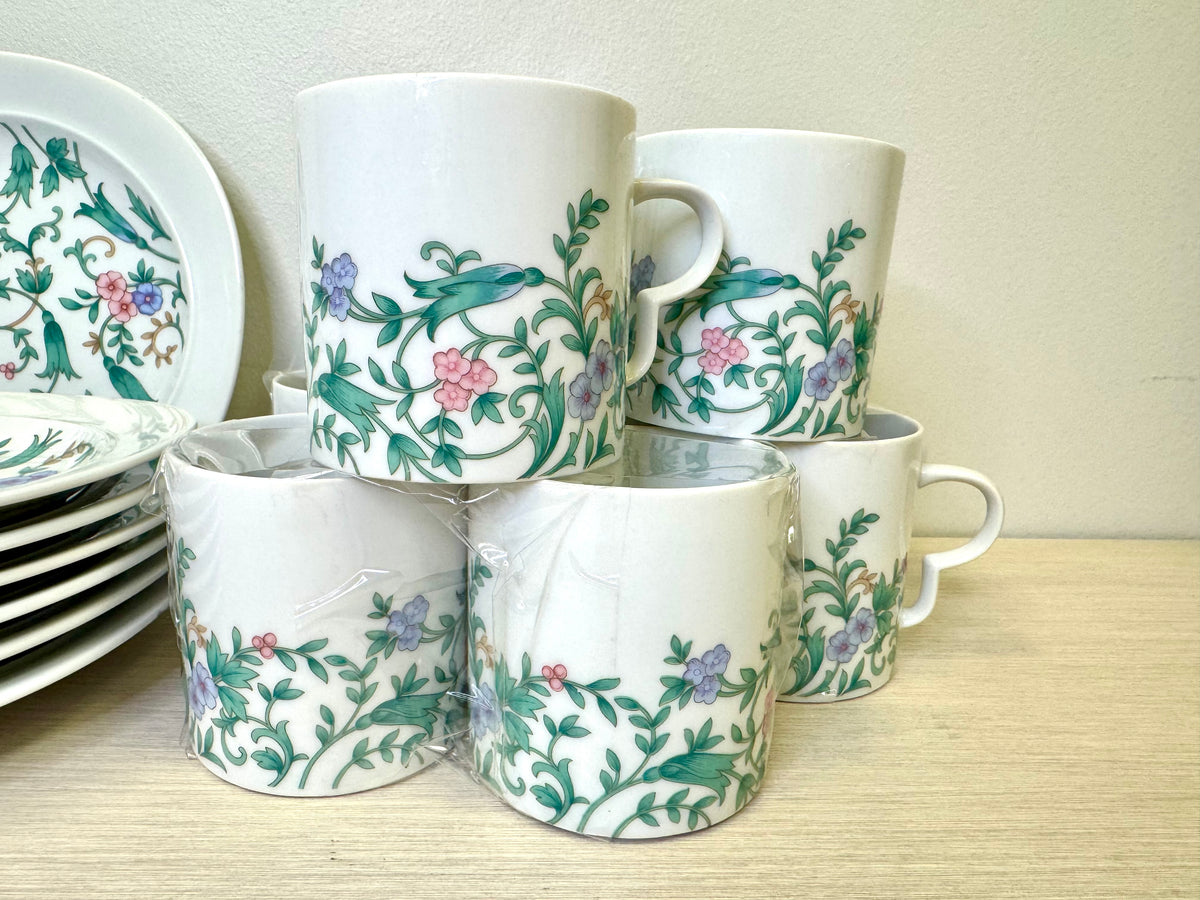1990s Mikasa "Barcelona" Fine China Plate & Mug Set