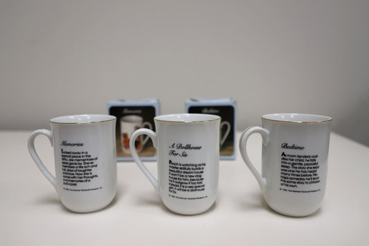 1983 Norman Rockwell Porcelain Mug Set