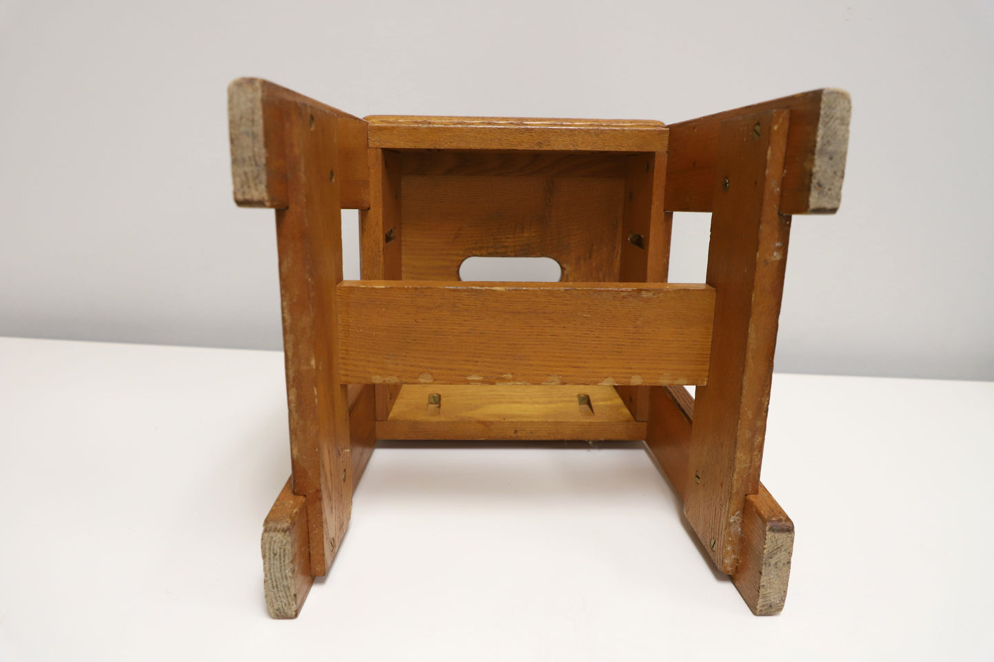 Antique Bell Telephone Company Lineman’s Work Oak Stool