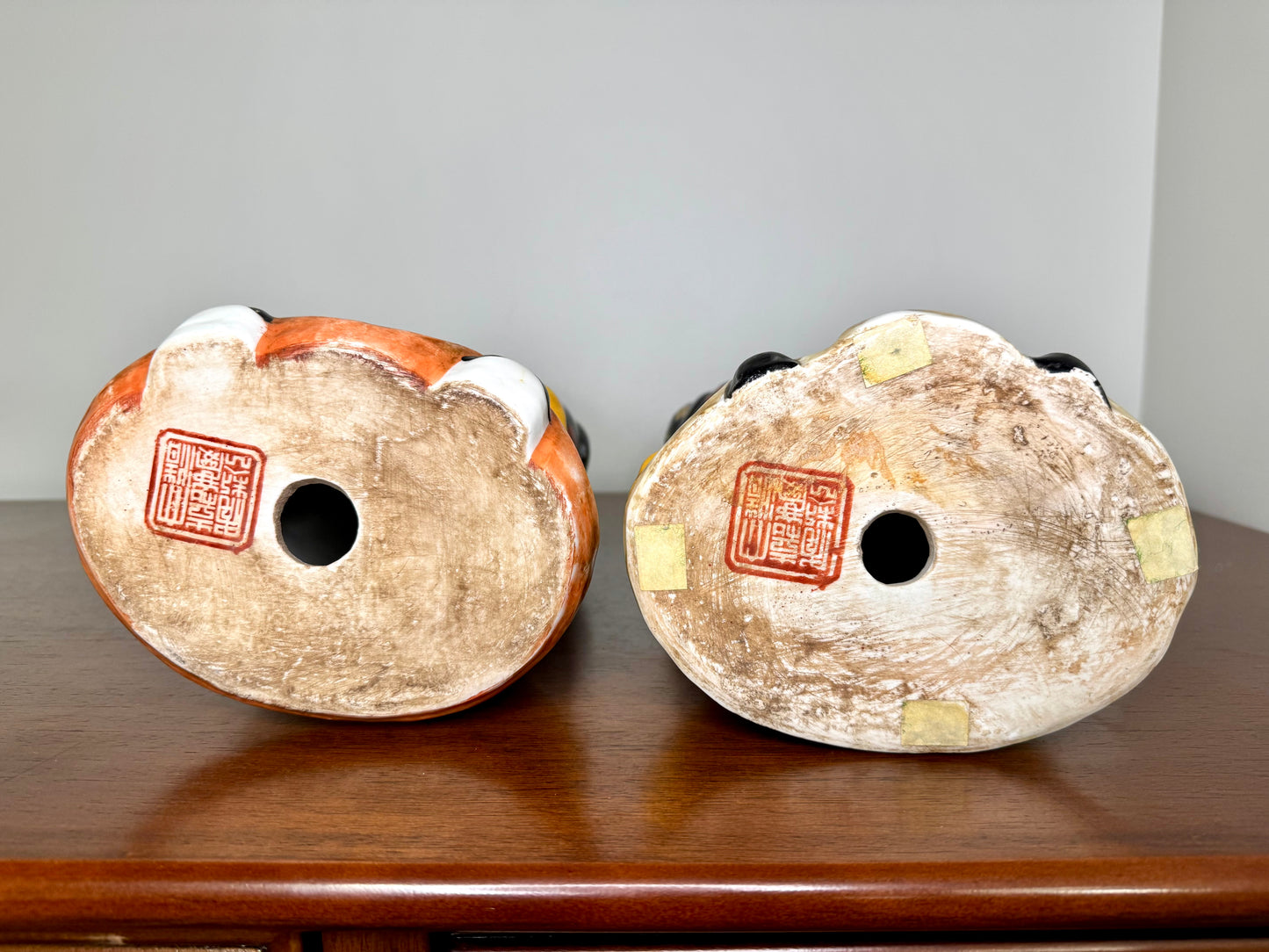 Pair of Asian Porcelain Statues