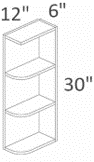 Mueble de pared auxiliar blanco Shaker