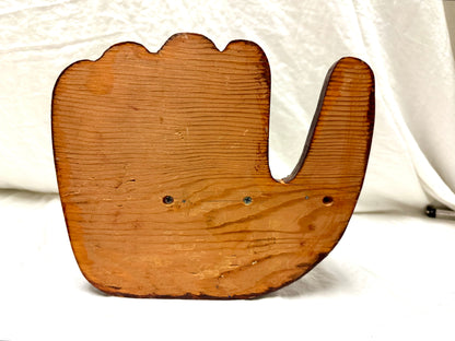 Wooden Baseball Glove Shaped Wall Mount