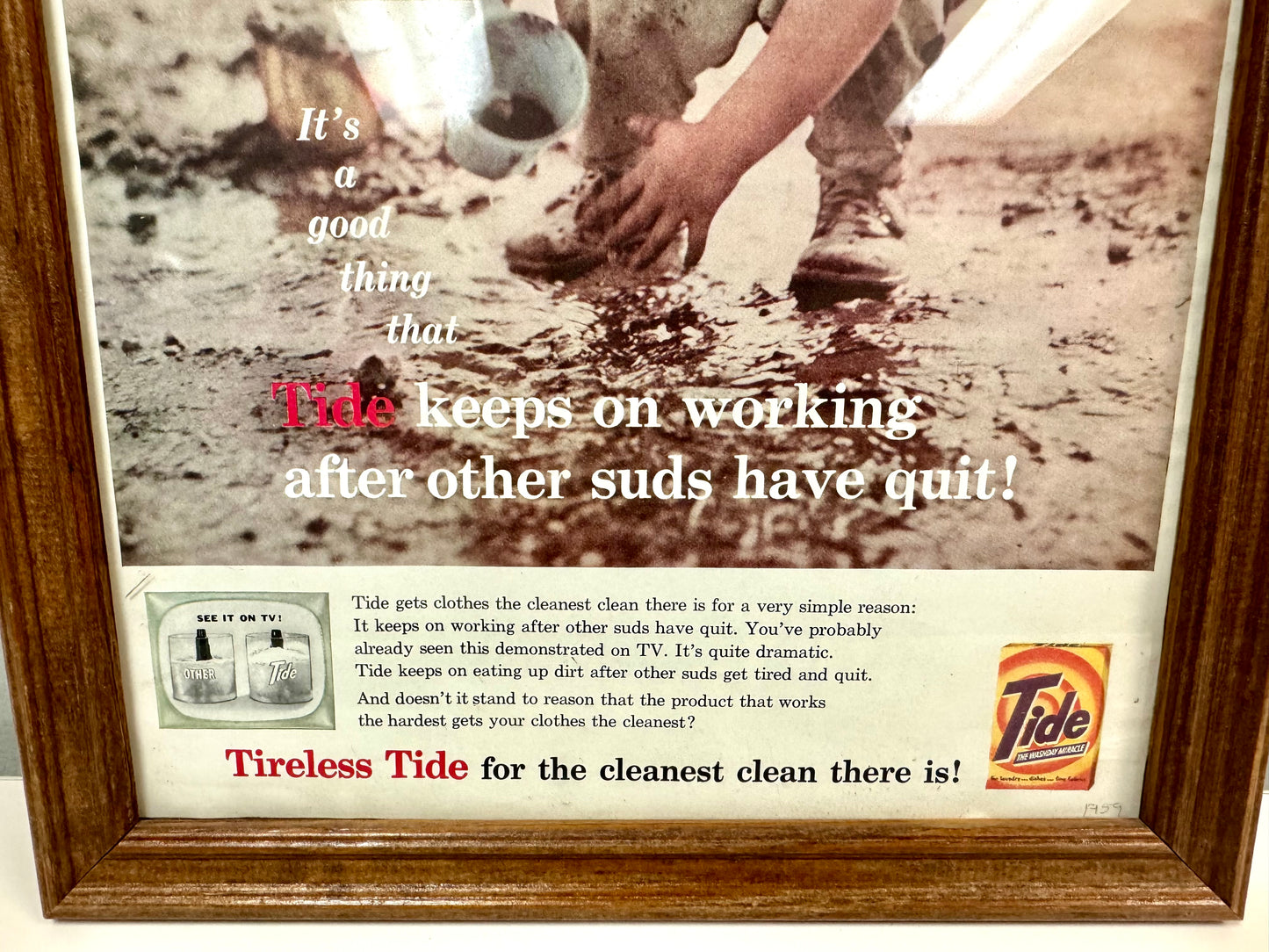 1959 Tide Magazine Print Advertisement Framed