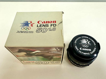 Canon FD 50mm f/1.8 Prime Camera Lens (1984 Los Angeles Olympics Games Edition)