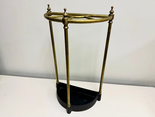 Antique Brass & Cast Iron Umbrella Stand