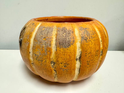 Vintage Mexican Terracotta Jack-O-Lantern Decoration