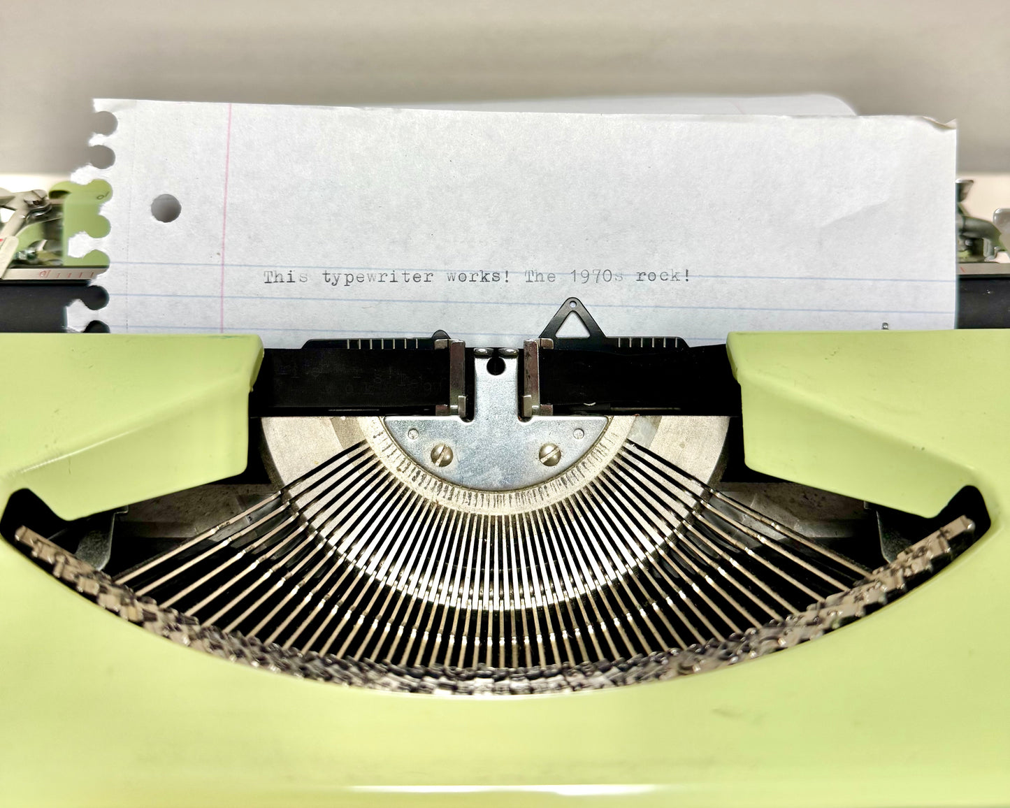 1970s Lime Green Royal Mustang Typewriter