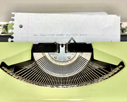 1970s Lime Green Royal Mustang Typewriter