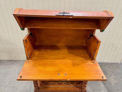 Carved Wooden Bar Cabinet