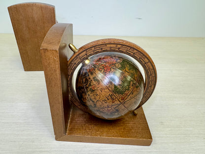 Vintage Old World Globe Bookends