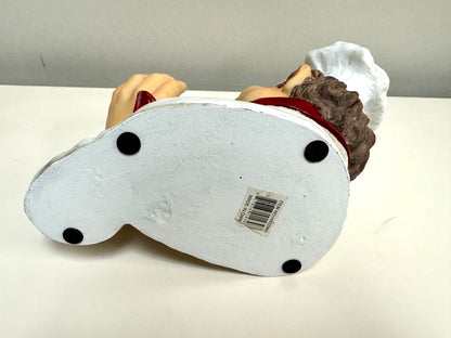 Wine Bottle Holding Chef Figure
