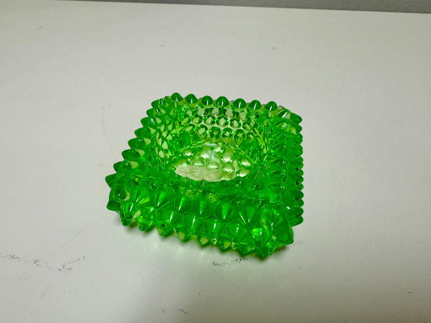 Hobnail Green Salt Cellar/Ashtray