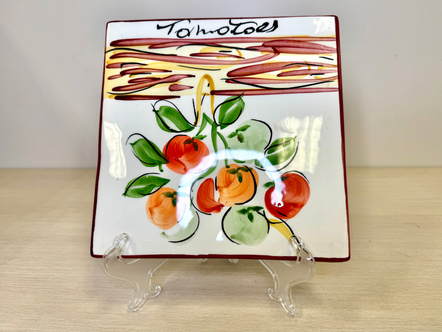 Antica Fornace Ceramic Tomato Tile