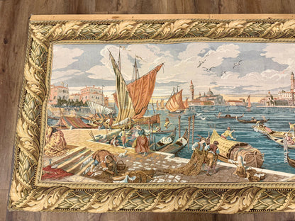 Italian Harbor Scene Tapestry/Arazzo