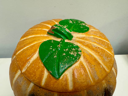 Vintage Mexican Terracotta Jack-O-Lantern Decoration