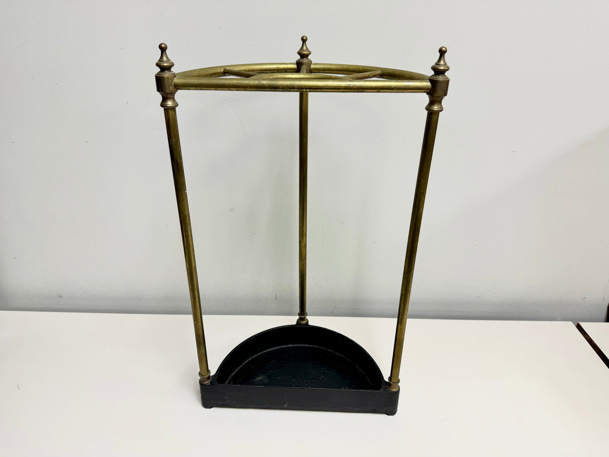 Antique Brass & Cast Iron Umbrella Stand