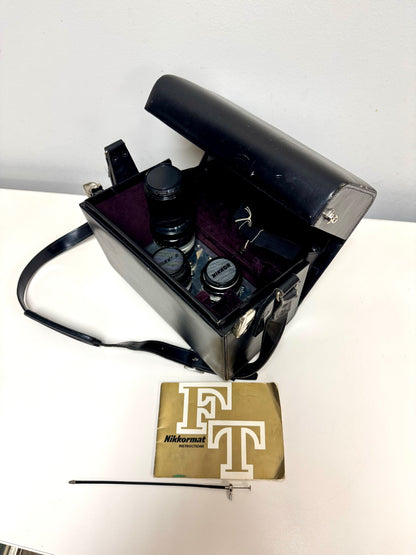1960s Nikkormat FTN 35mm Film Camera & Lenses Set