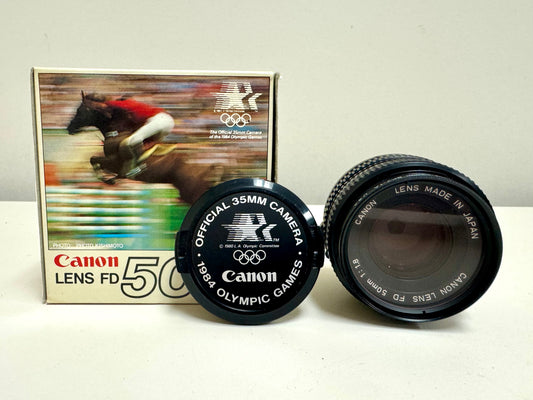 Canon FD 50mm f/1.8 Prime Camera Lens (1984 Los Angeles Olympics Games Edition)