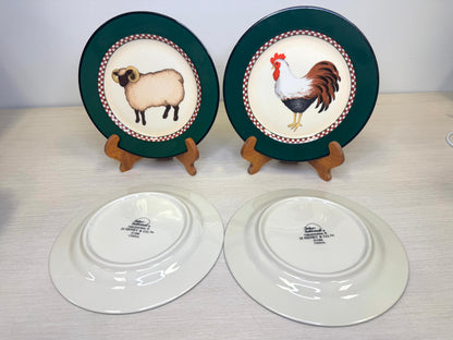 Henry & Co. 1996 Farm Animal Plate Set