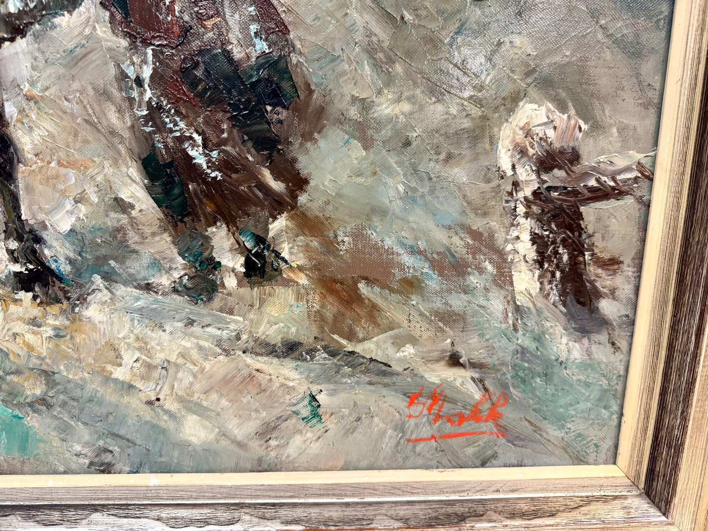 Original Canvas Painting "Snowstorm"