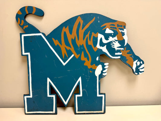 Wooden Memphis Tigers Yard Sign