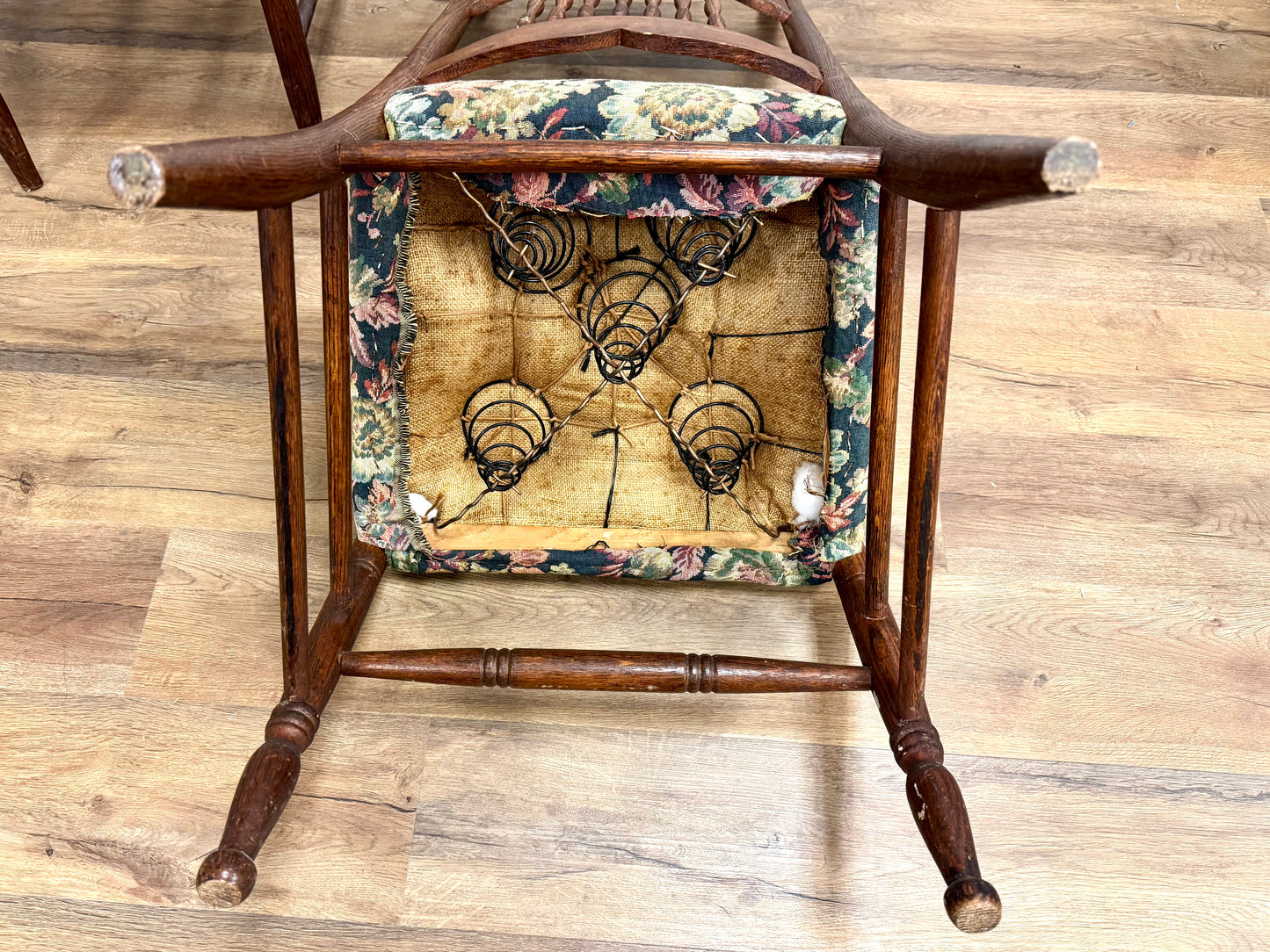 Pair of Antique Highback Spindle Chairs