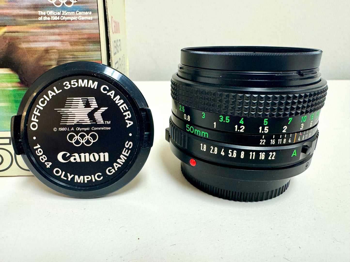 Canon FD 50mm f/1.8 Prime Camera Lens (1984 Los Angeles Olympics Games Edition)