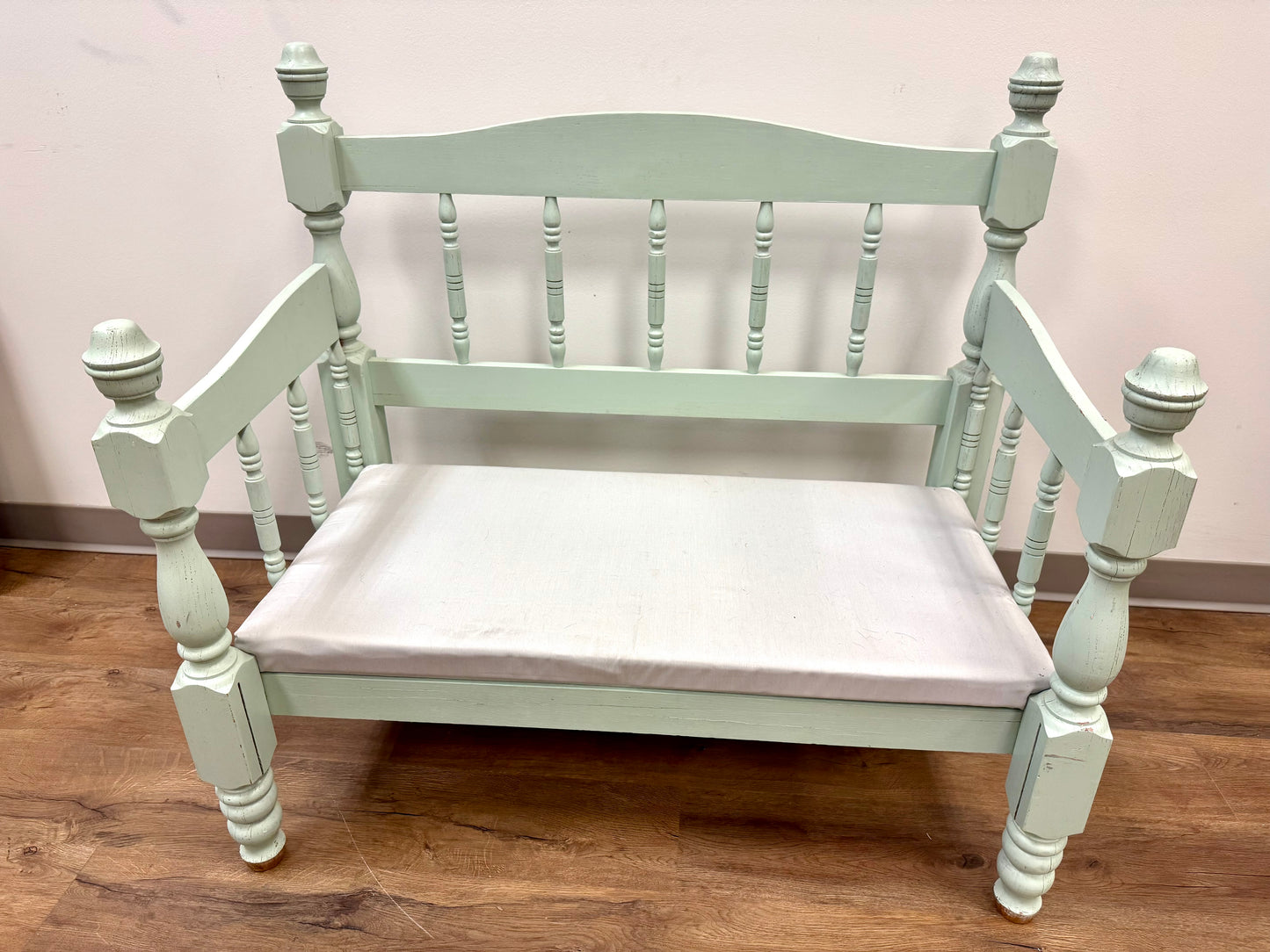 Light Blue Wooden Bench