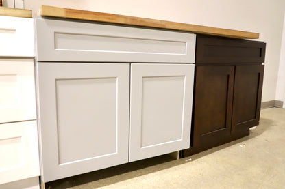 Chocolate/Gray Shaker Base Cabinet 34.5"H