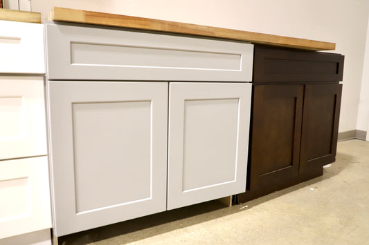 Chocolate/Gray Shaker Base Cabinet 34.5"H