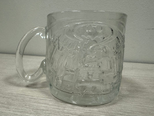 Taza de cristal de Batman Forever de McDonalds de 1995