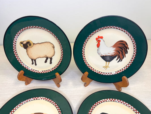 Henry & Co. 1996 Farm Animal Plate Set