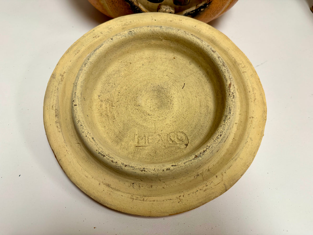 Vintage Mexican Terracotta Jack-O-Lantern Decoration