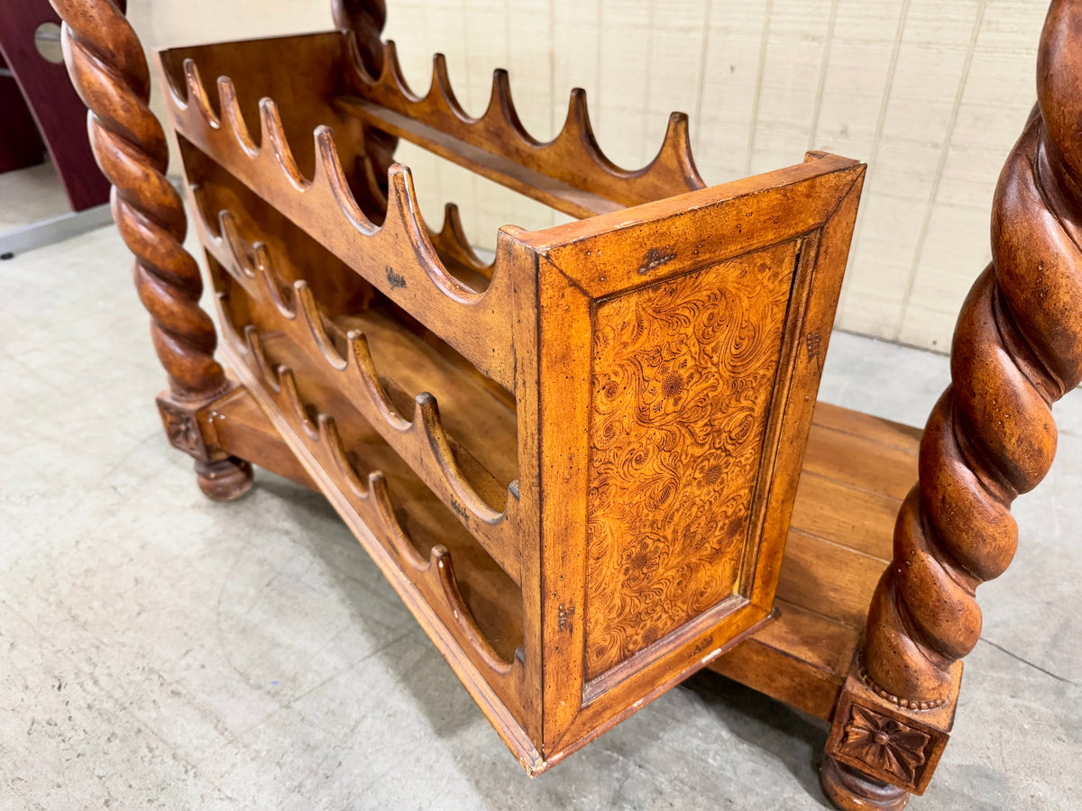 Carved Wooden Bar Cabinet