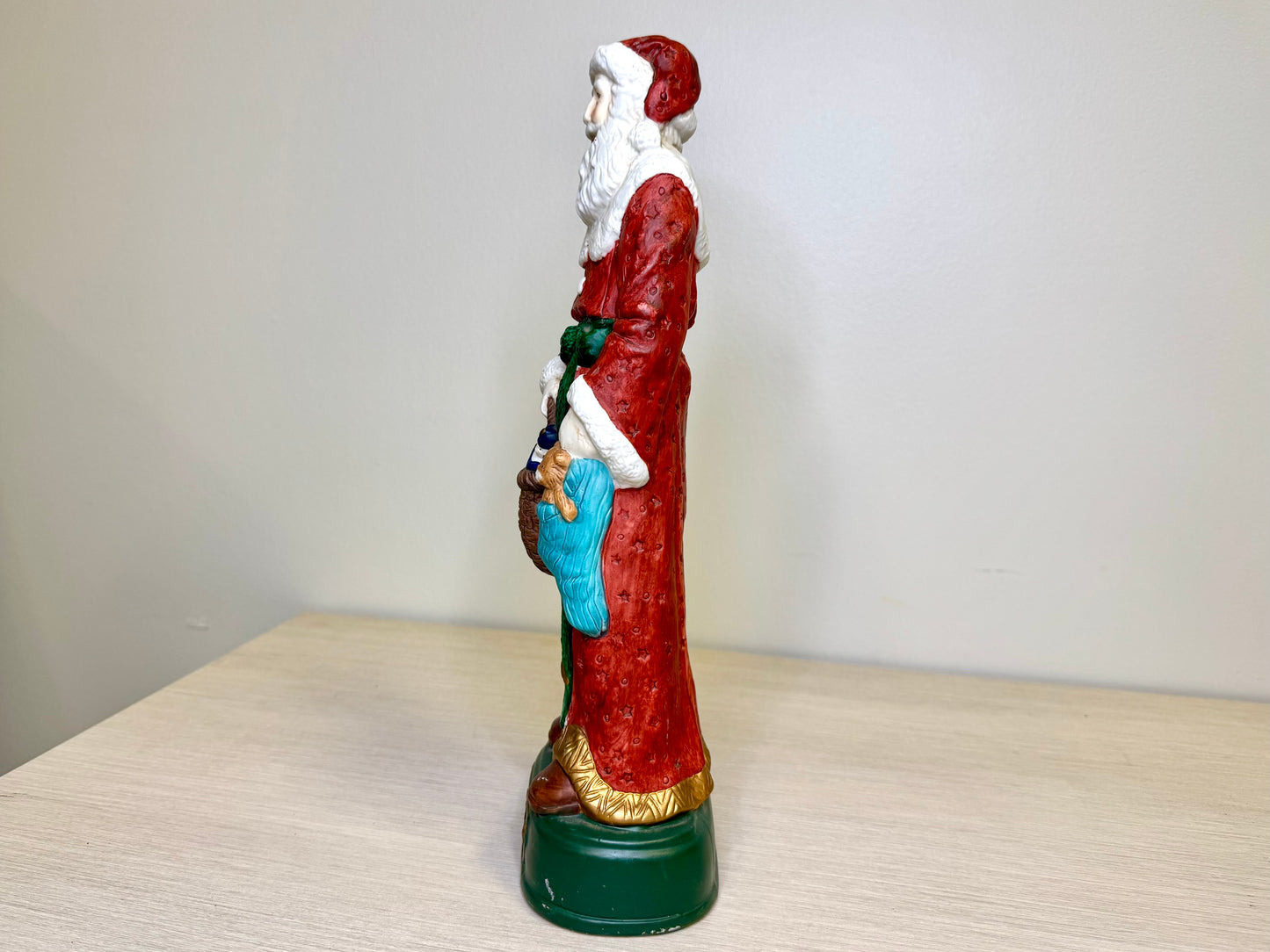 Vintage Porcelain Santa Statue