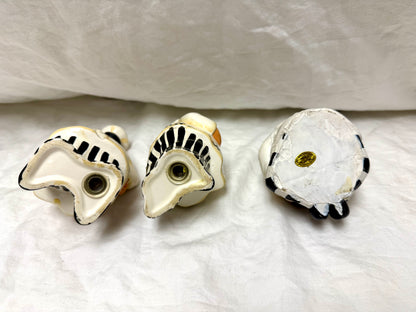 Chef Salt/Pepper Shakers & Sitting Chef Figurine