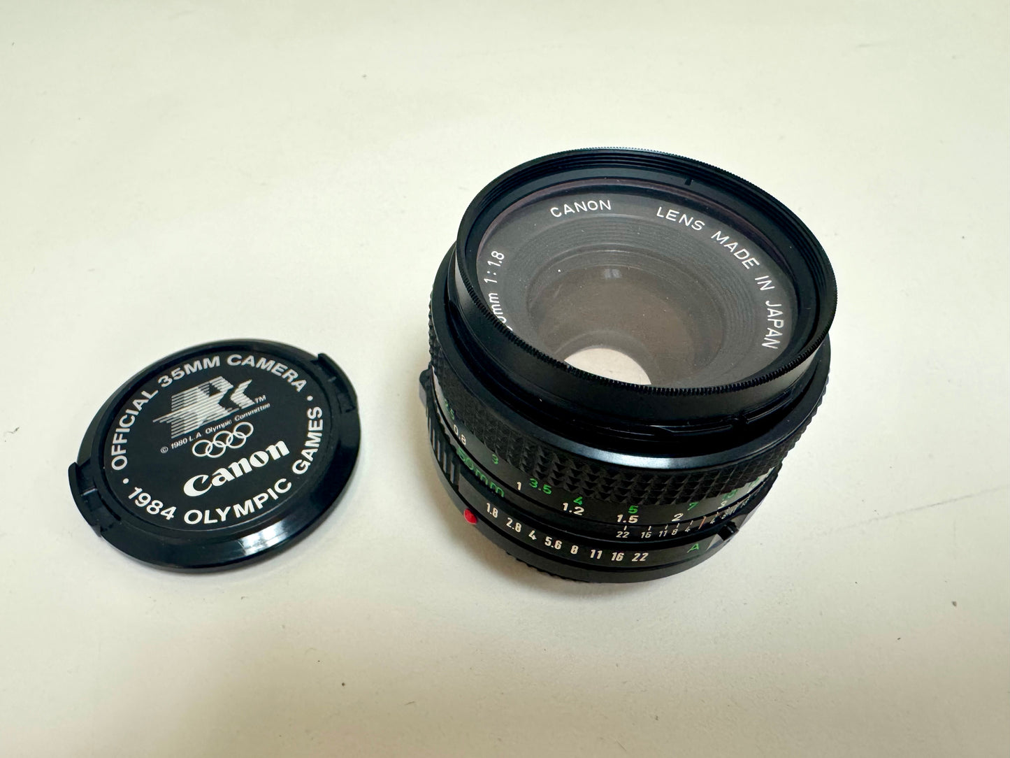 Canon FD 50mm f/1.8 Prime Camera Lens (1984 Los Angeles Olympics Games Edition)