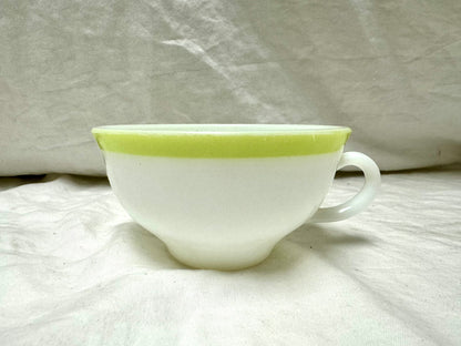 Vintage Lime Pyrex Milk Glass Teacup