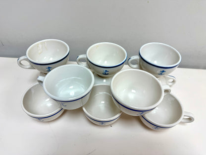 U.S. Navy Mess Wardroom Officer's "Fouled Anchor" Plate & Mug China Set