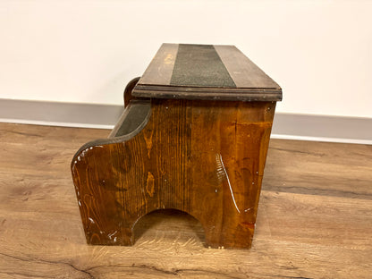 Vintage Two Step Stool with Storage