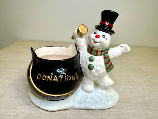 1992 Holland Floral Ceramic Snowman