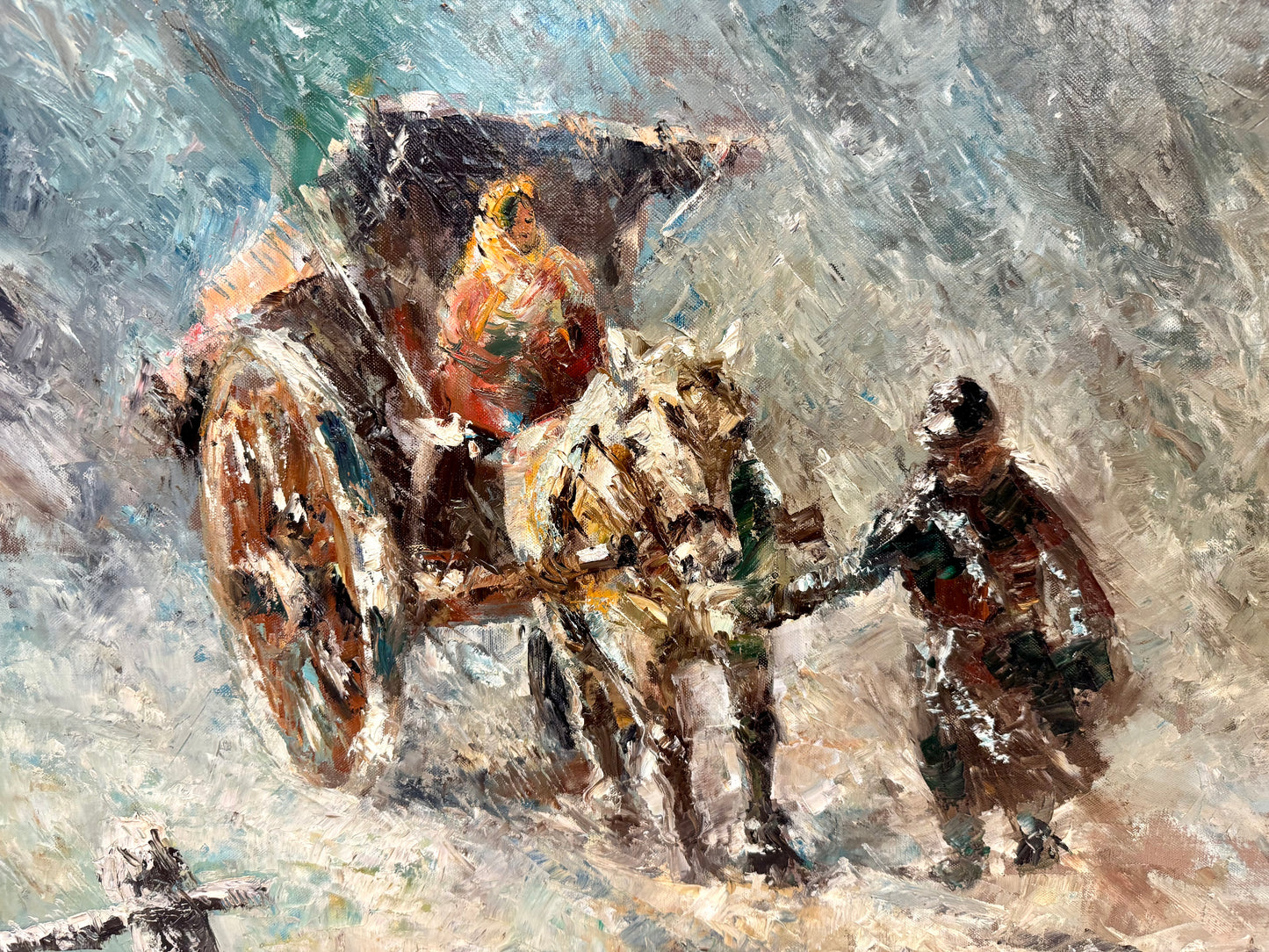 Original Canvas Painting "Snowstorm"