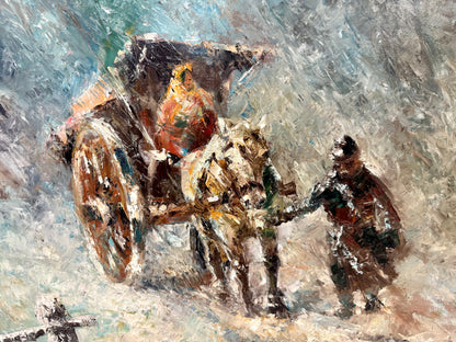 Original Canvas Painting "Snowstorm"