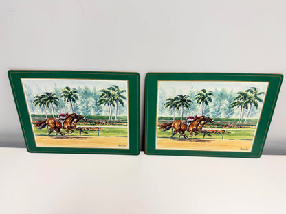 Horse Racing Plate Mat Set