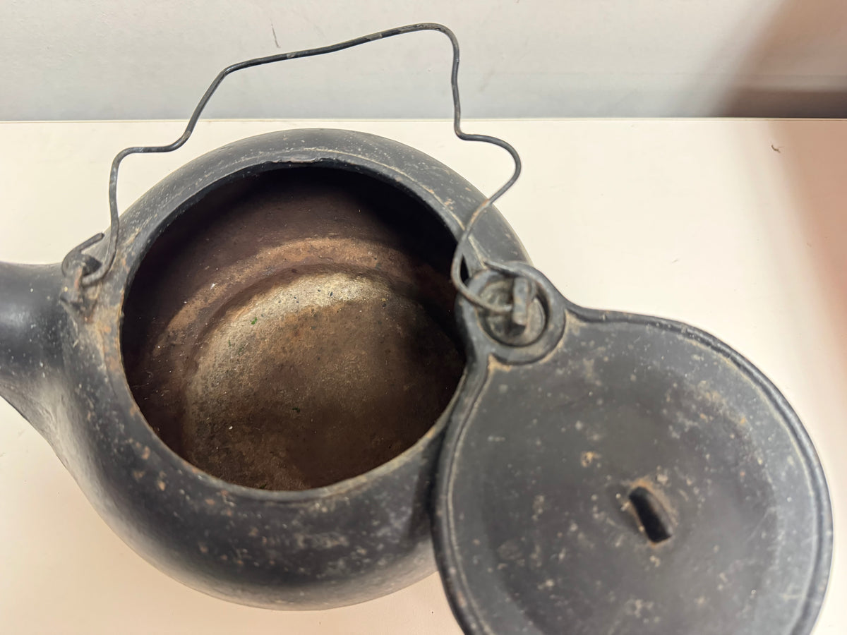 Antique Cast Iron Teapot