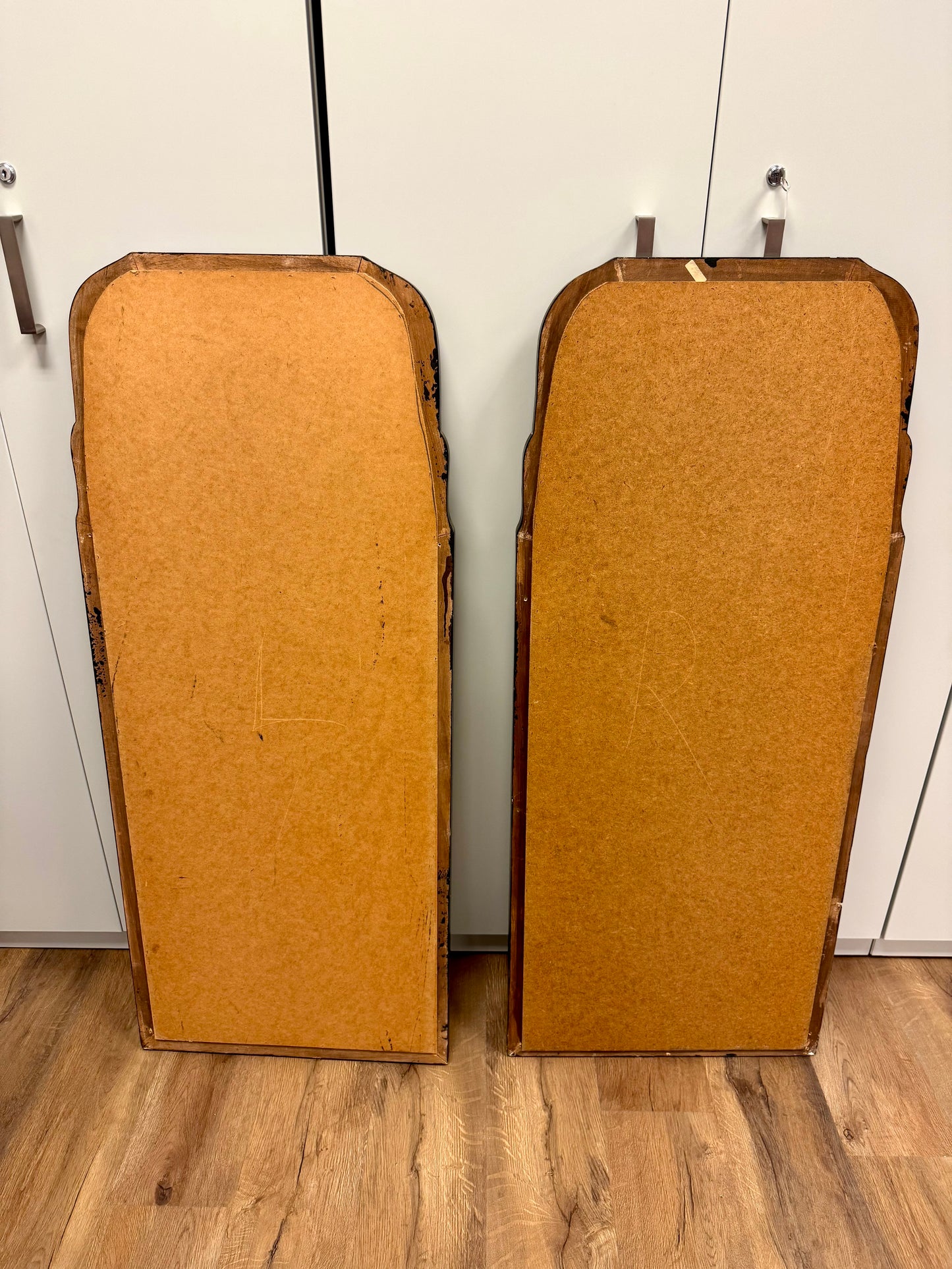Chinoiserie Black & Gold Mirrors Pair