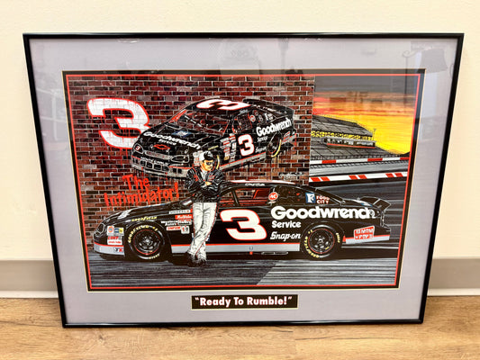 1996 NASCAR Dale Earnhardt Sr. #3 Framed Signed Print