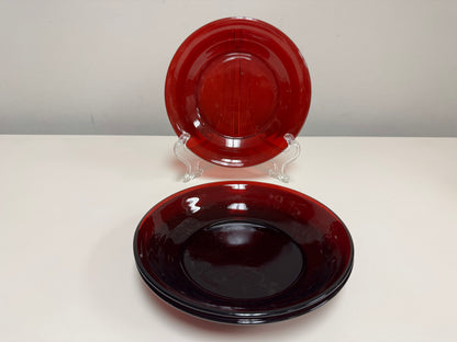 Anchor Hocking MCM Ruby Red Soup Bowl