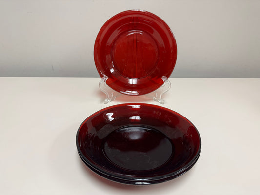 Anchor Hocking MCM Ruby Red Soup Bowl