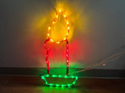1990s Mr. Christmas Light Up Candle Decoration